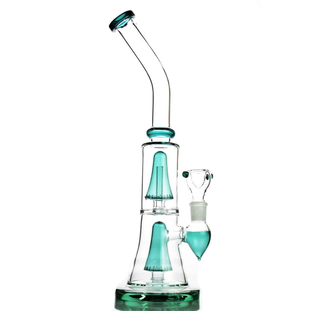 14" Bong Conical Double Pyramid Perk - LA Wholesale Kings