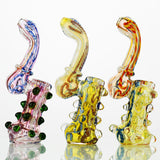 8" Bubbler Fumed with Color Twisting Design APROX 275 Grams - LA Wholesale Kings