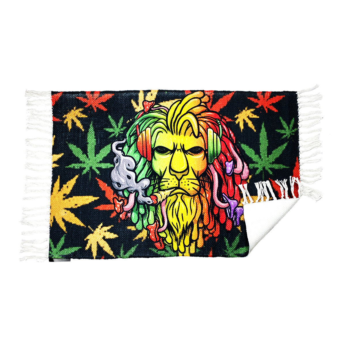 Handloom Printed Lion Smoking Art Design Doormat Size 2ft x 3ft