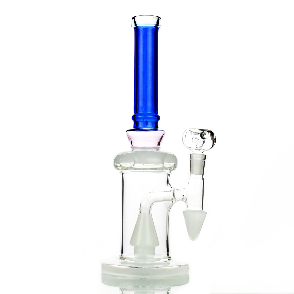 10" Water Pipe Pyramid Perc with 14mm Male Bowl - LA Wholesale Kings