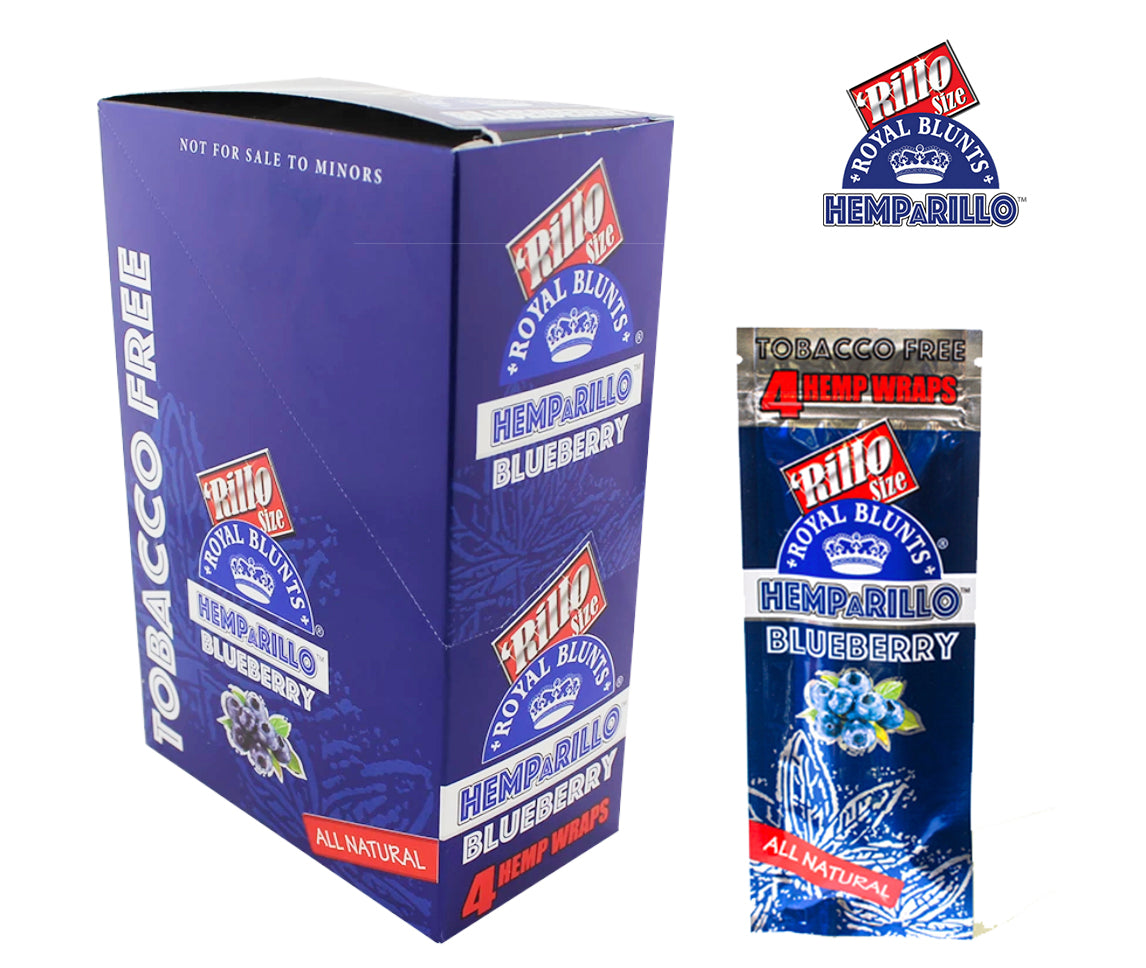 RILLO SIZE ROYAL BLUNTS A RILLO BLUEBERRY TOBACCO FREE - LA Wholesale Kings