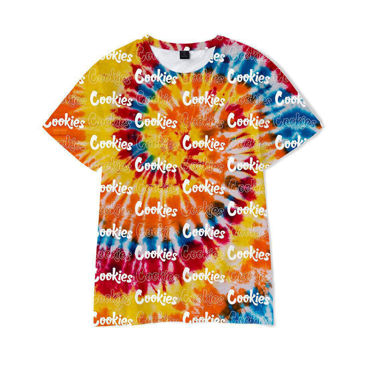 Orange Blue Yellow Polyester Short Sleeve T-Shirt Pack of 6 Units 1-S, 1-M, 1-L, 1-XL, 1-XXL, 1-XXXL