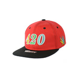 420 Leaf Embroidered Snapback Hat 100% Cotton