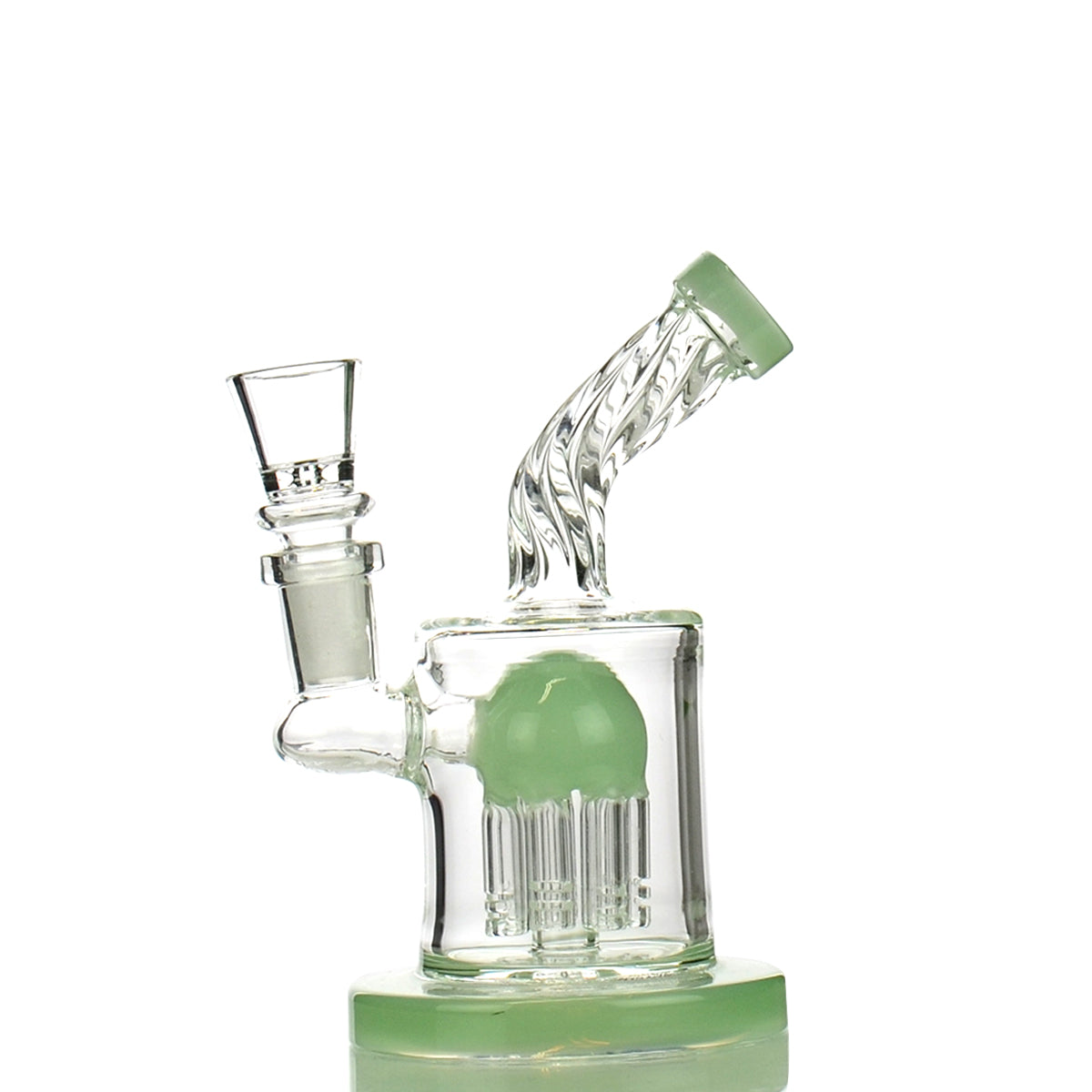 5.5" Water Pipe with Twisted Neck and Percolator and 14mm Male Bowl