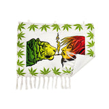 Tiger & Guy Smoking Leaf Design Handloom Printed Wall Hanging Size 3ft x 2ft