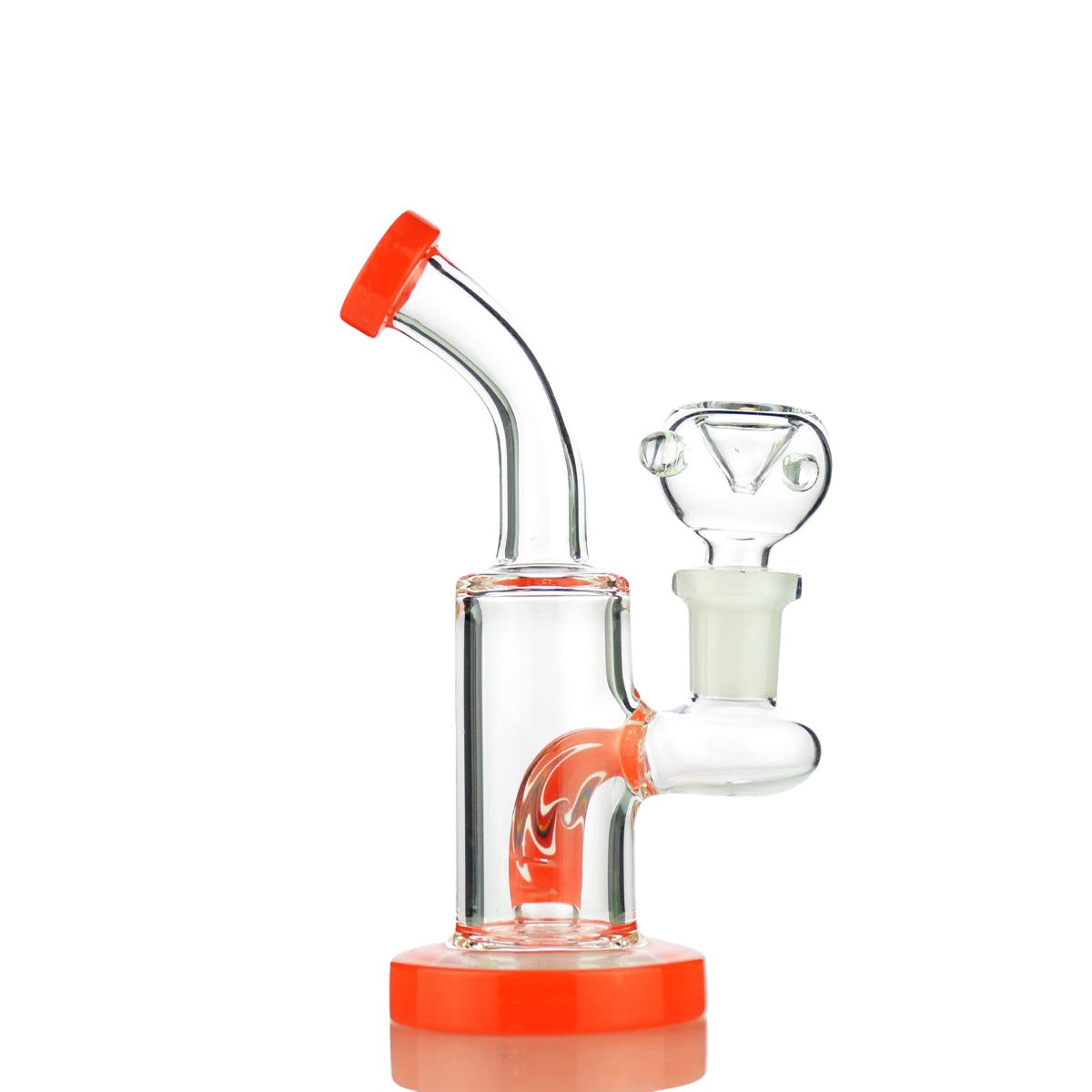 6" Water Pipe with American Rod Color and 14mm Male Bowl
