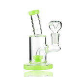 5" Mini Slime Color Water Pipe wth Round Shower and 14mm Male Bowl
