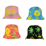 Drippy Smile Cannabis Life Design Bucket Hats Reversible Wear