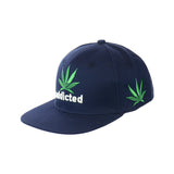 Addicted Leaf Embroidered Snapback Hat 100% Cotton