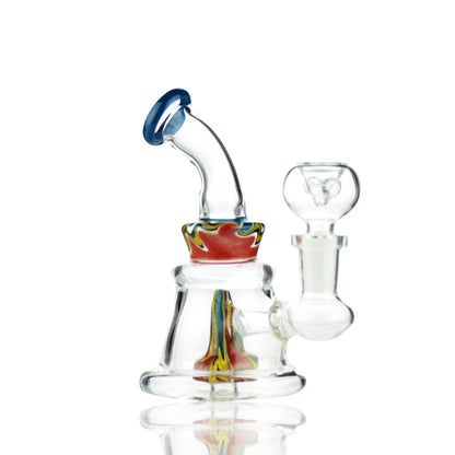 5" Mini Bong with Reversal Glass Shower and 14mm Male Bowl