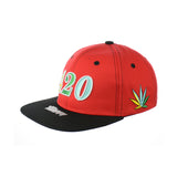 420 Leaf Embroidered Snapback Hat 100% Cotton