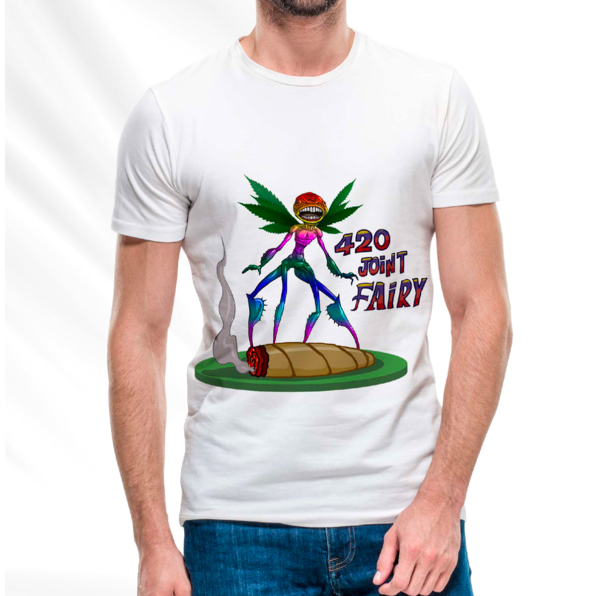 420 Joint Fairy T-Shirt Pack of  5 Units 1-M, 1-L, 1-XL, 1-XXL, 1-XXXL -- 60% Cotton 40% Polyester