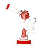 7" Reversal Sticker Art Water Pipe with Shower and 14 Male Bowl