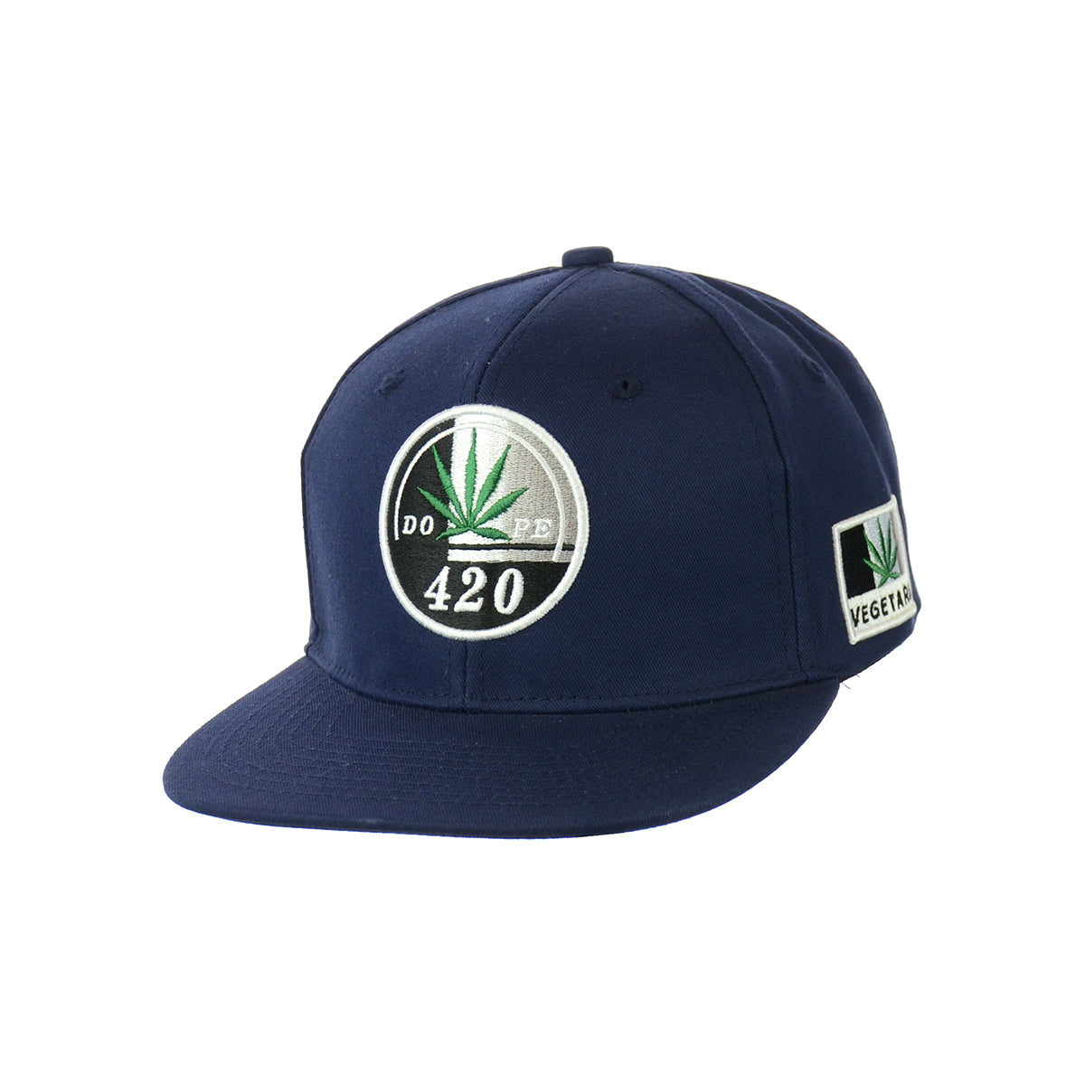 420 Dope Vegetarian Leaf Embroidered Snapback Hat
