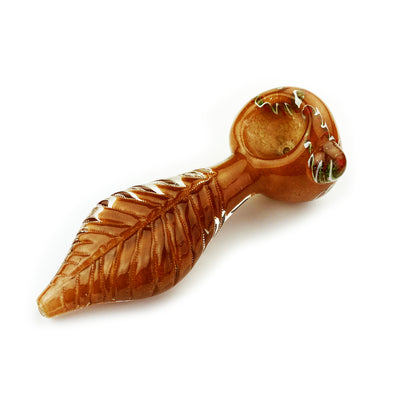 4.5" Frit Glass Hand Pipe Leaf Design