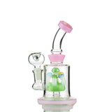 6" Slime Color Water Pipe with Mushroom Shower and 14mm Male Bowl
