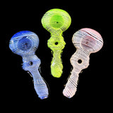 4.5" Hand Pipe Spoon Slime Color Honeycomb Head and Swirling Lines