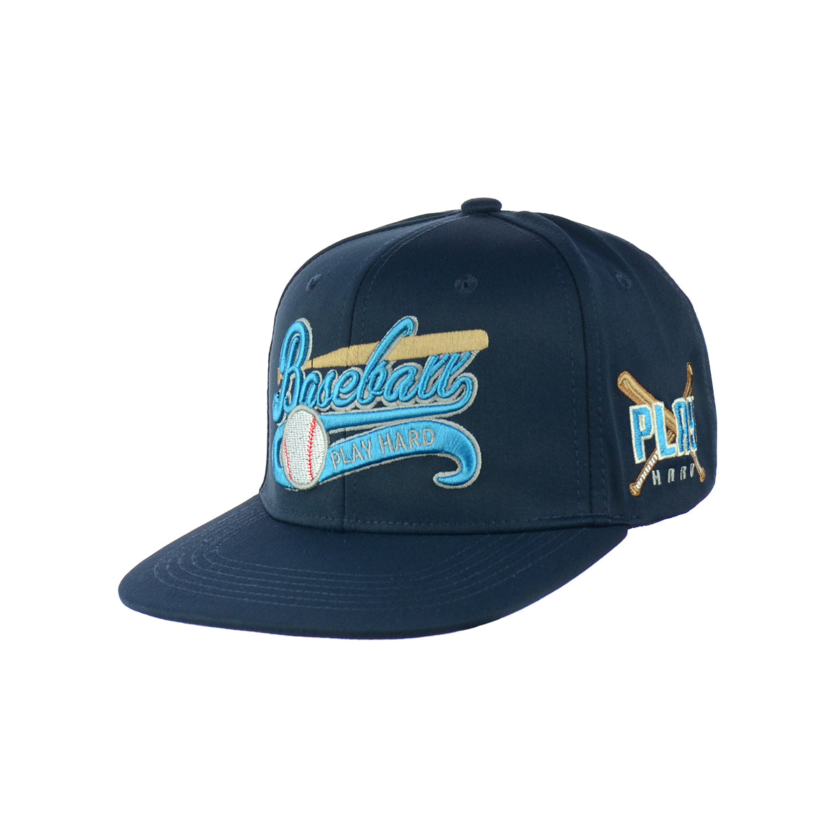Baseball Play Hard Embroidered Snapback Hat