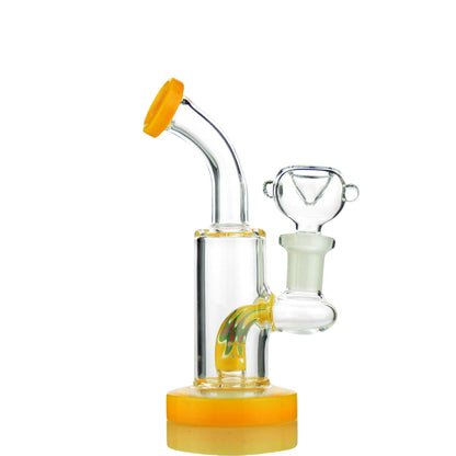 6" Water Pipe with American Rod Color and 14mm Male Bowl