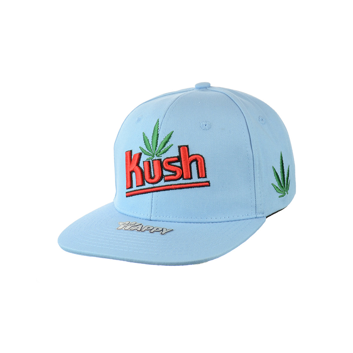 Kush Leaf Embroidered Snapback Hat 100% Cotton