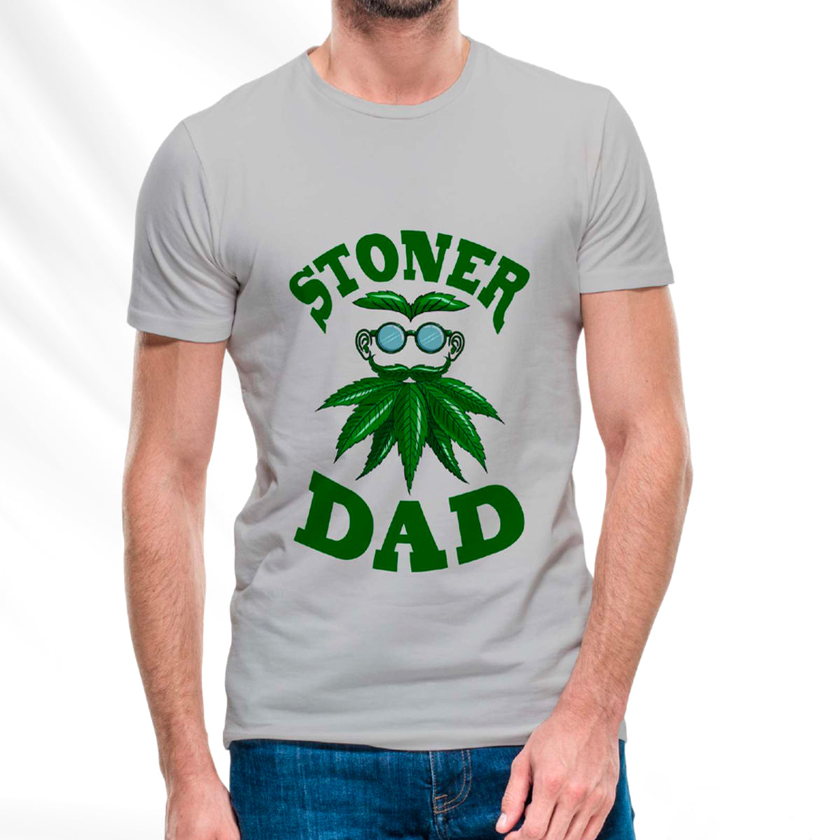Stoner Dad T-Shirt Pack of  5 Units 1-M, 1-L, 1-XL, 1-XXL, 1-XXXL -- 60% Cotton 40% Polyester