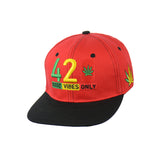 420 Good Vibes Only Embroidered Snapback Hat 100% Cotton