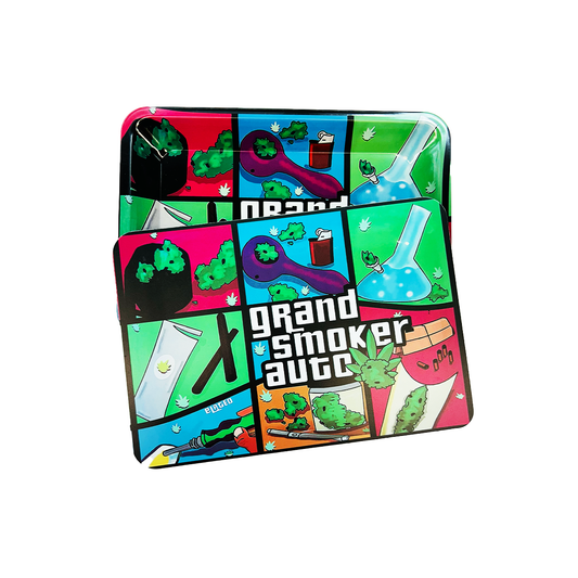 Grand Smoker Auto Magnetic Lid Rolling Tray Small - Size 7in x 5in