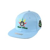 Good Vibes Hat Embroidered Snapback - 100% Cotton