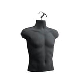 Half Male Mannequin Hanging Torso-Black