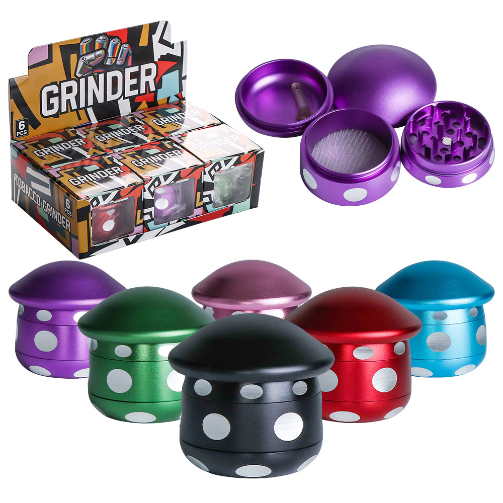 Mushroom Grinder Aluminum 6 pcs Pack