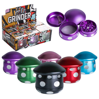 Mushroom Grinder Aluminum 6 pcs Pack