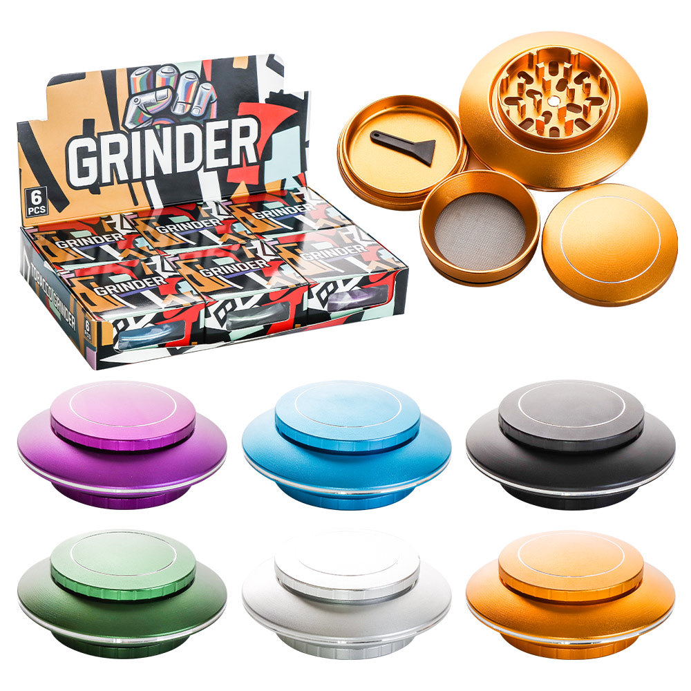 UFO Grinder Aluminum 6 Pcs Display