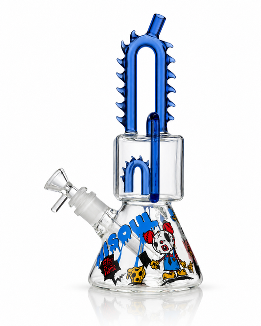 12-Inch Chainsaw Beaker Water Pipe with 14mm Male Bowl