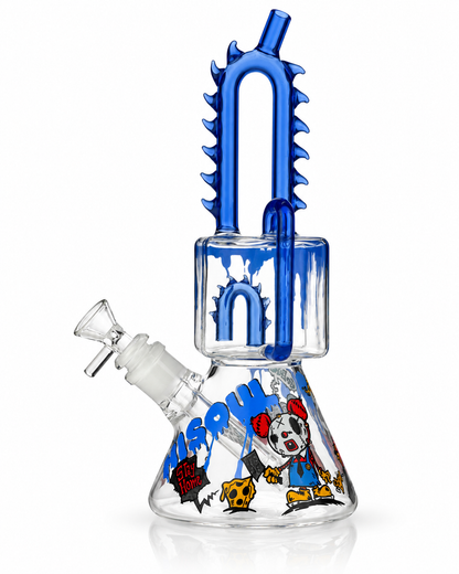 12-Inch Chainsaw Beaker Water Pipe with 14mm Male Bowl