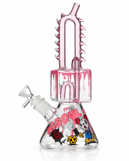 12-Inch Chainsaw Beaker Water Pipe with 14mm Male Bowl
