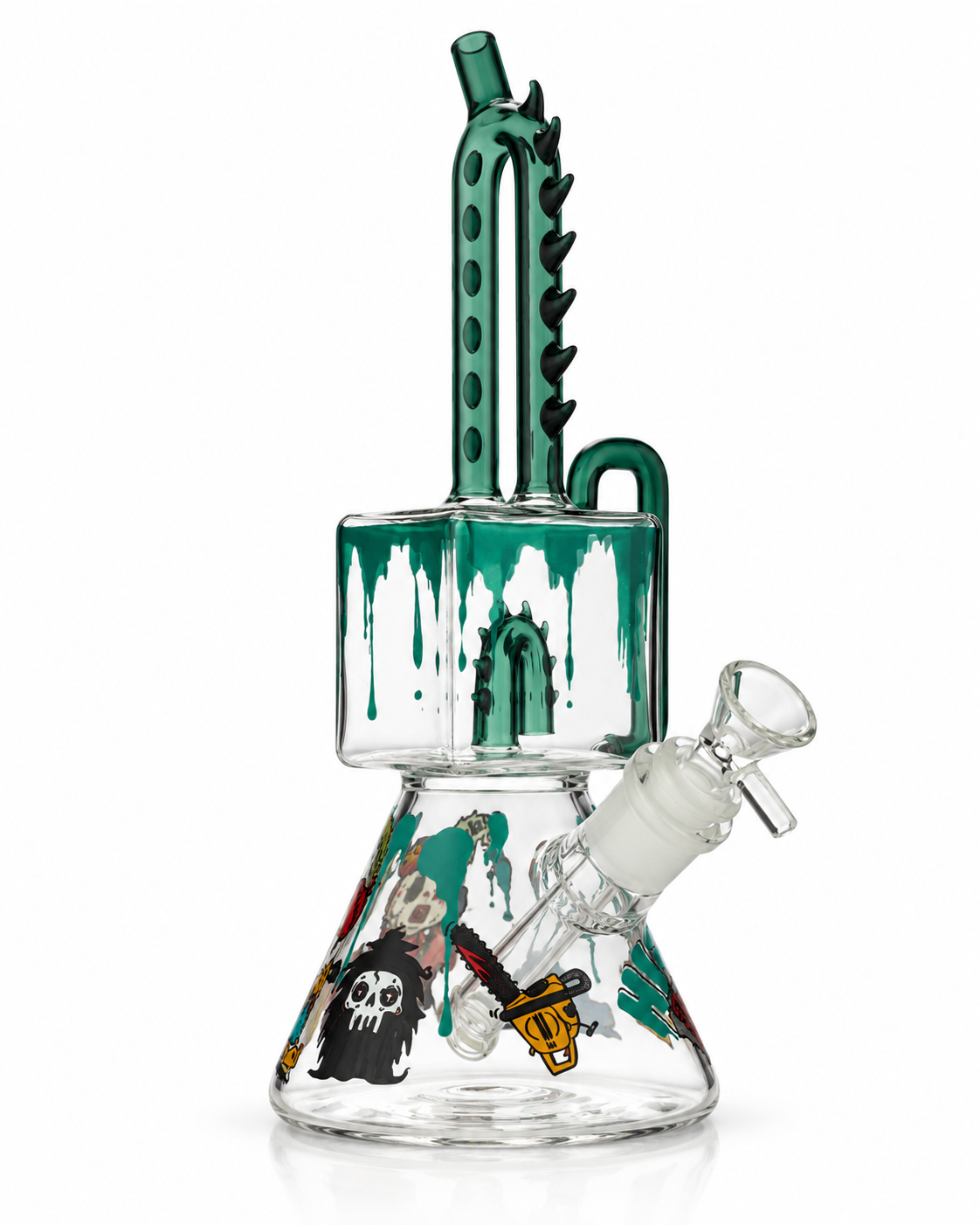 12-Inch Chainsaw Beaker Water Pipe with 14mm Male Bowl