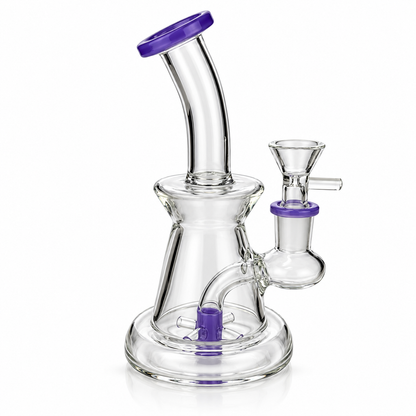 6.5-Inch Slime Color Water Pipe with Shower & 14mm Male Bowl