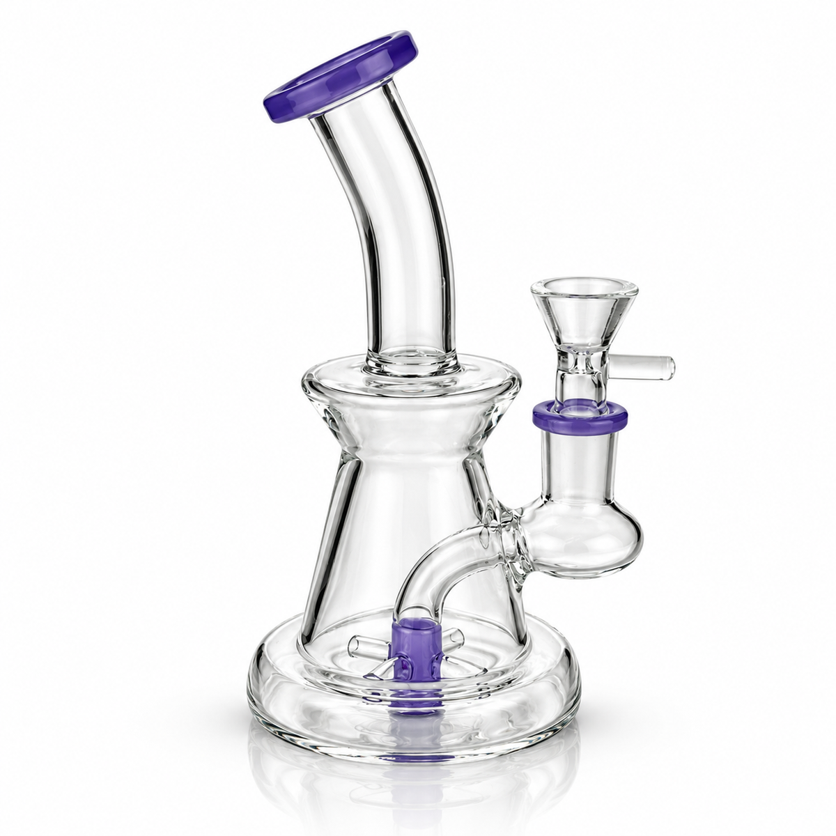 6.5-Inch Slime Color Water Pipe with Shower & 14mm Male Bowl
