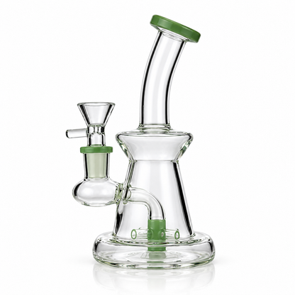 6.5-Inch Slime Color Water Pipe with Shower & 14mm Male Bowl