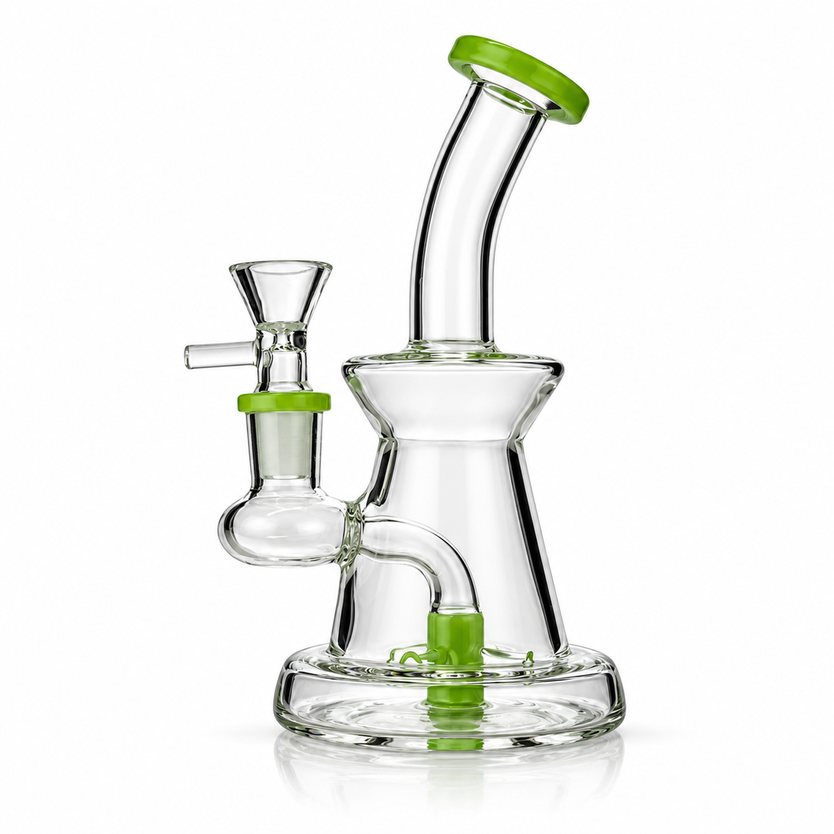 6.5-Inch Slime Color Water Pipe with Shower & 14mm Male Bowl