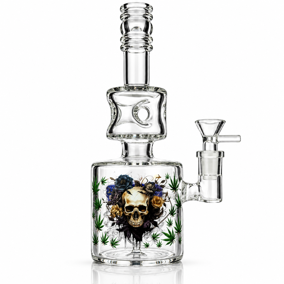 10" Water Pipe Bong with Multi-Shower Head and 14mm Male Bowl