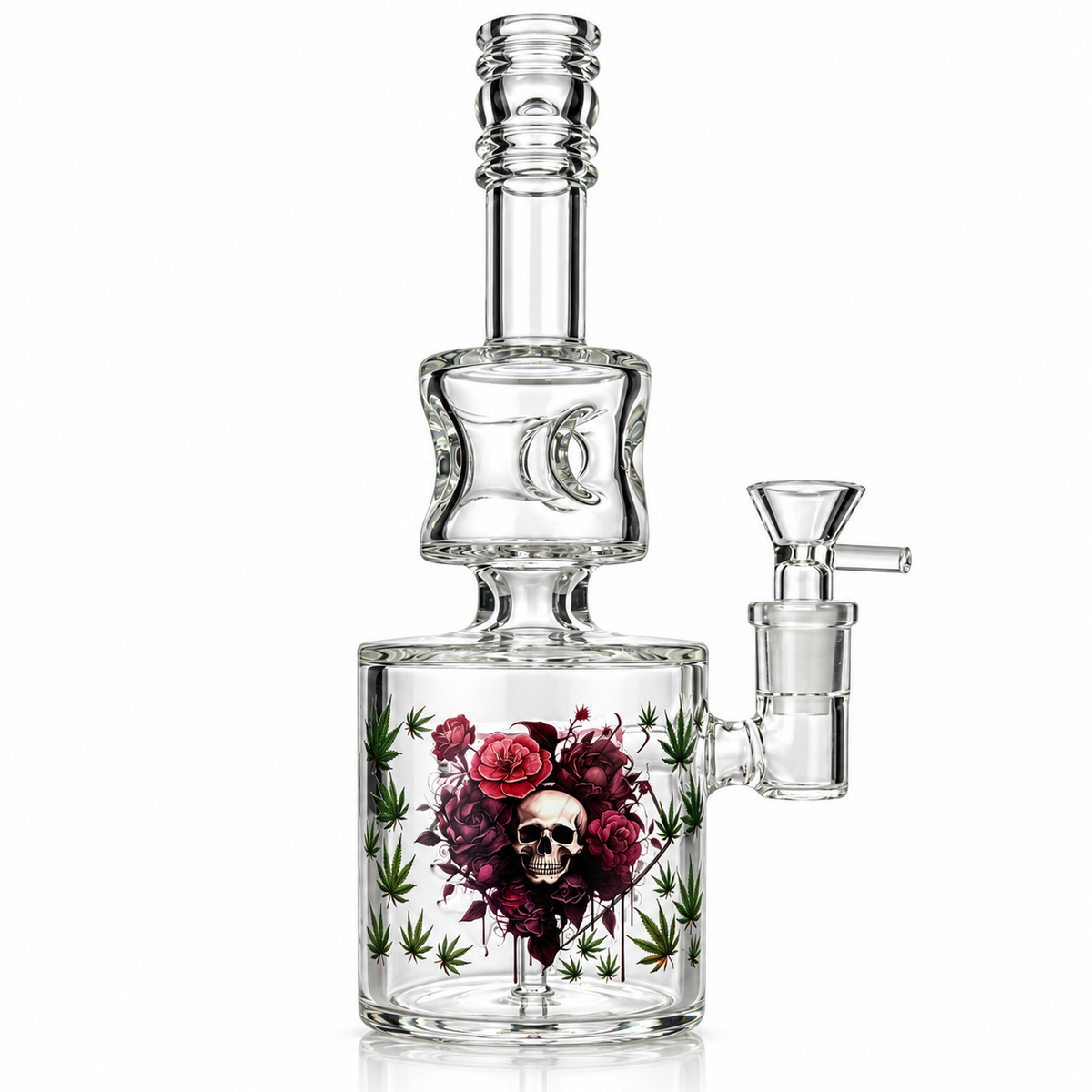 10" Water Pipe Bong with Multi-Shower Head and 14mm Male Bowl