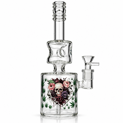 10" Water Pipe Bong with Multi-Shower Head and 14mm Male Bowl