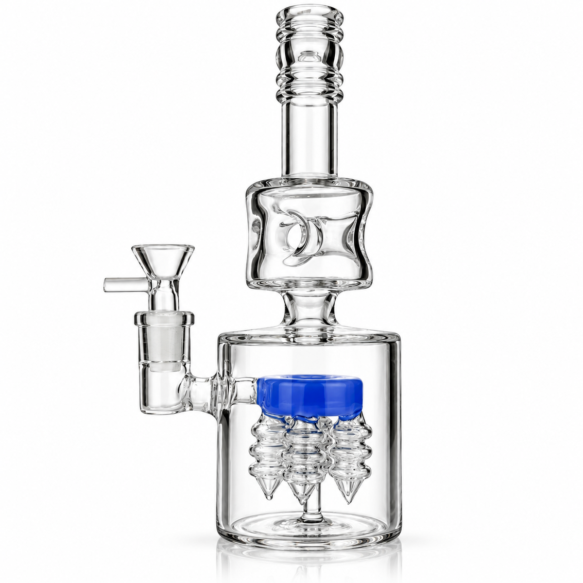 10" Water Pipe Bong with Multi-Shower Head and 14mm Male Bowl