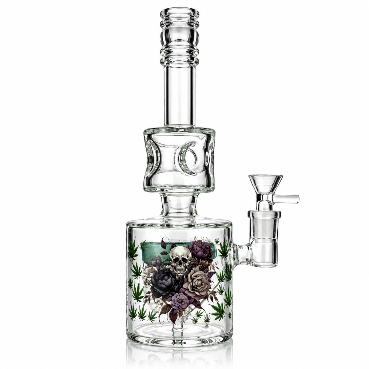 10" Water Pipe Bong with Multi-Shower Head and 14mm Male Bowl