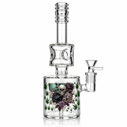 10" Water Pipe Bong with Multi-Shower Head and 14mm Male Bowl