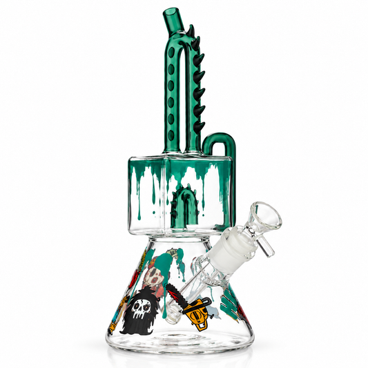 12-Inch Chainsaw Beaker Water Pipe with 14mm Male Bowl