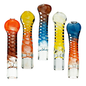 4" Chillum One Hitter Swirl Design Color Frit Glass