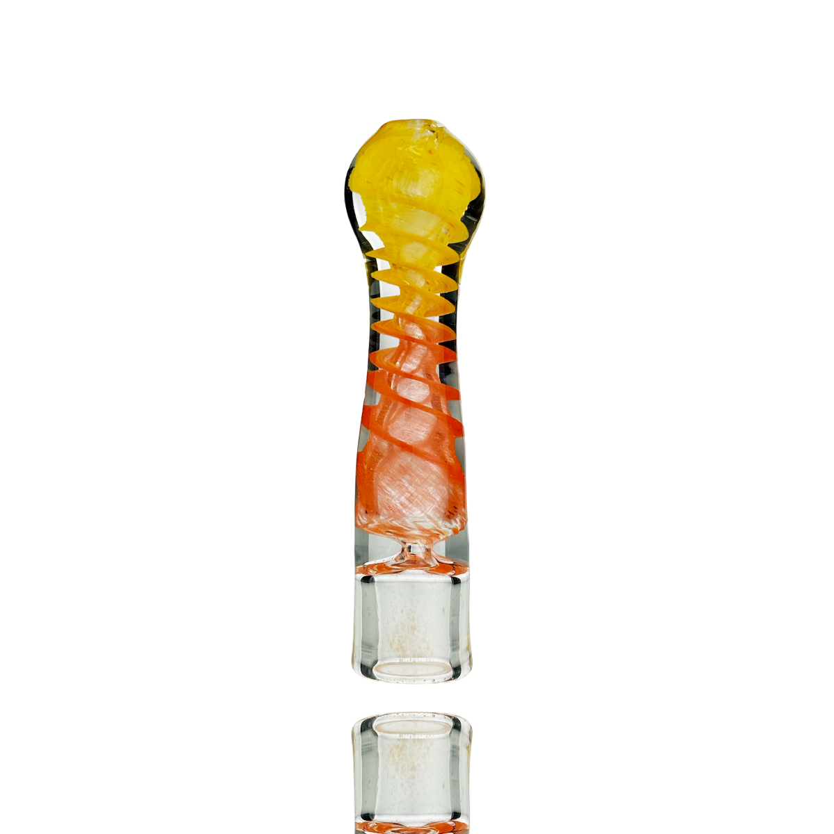 4" Chillum One Hitter Swirl Design Color Frit Glass
