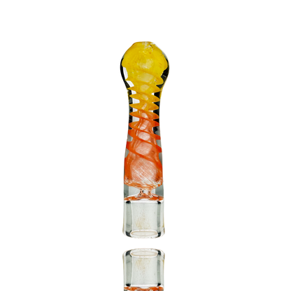 4" Chillum One Hitter Swirl Design Color Frit Glass